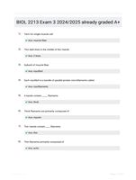 BIOL 2213 Exam 3 2024/2025  already graded A+