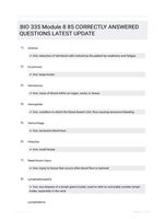BIO 335 Module 8 85 CORRECTLY ANSWERED QUESTIONS LATEST UPDATE