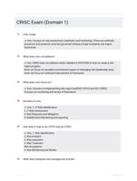 CRISC Exam (Domain 1)