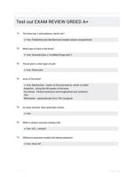 Test out EXAM REVIEW GRDED A+