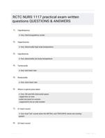 RCTC NURS 1117 practical exam written questions QUESTIONS & ANSWERS