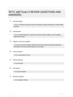 RCTC A&P Exam 2 REVIEW (QUESTIONS AND  ANSWERS)