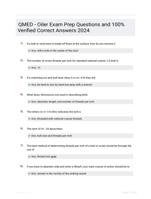 QMED - Oiler Exam Prep Questions and 100% Verified Correct Answers 2024