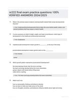 nr222 final exam practice questions 100% VERIFIED ANSWERS  2024/2025