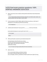 nr222 final exam practice questions 100% VERIFIED ANSWERS  2024/2025