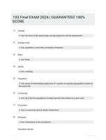103 Final EXAM 2024 | GUARANTEED 100% SCORE