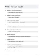 NIU Bio 103 Exam 2 GUIDE