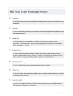 - IED Final Exam Thorough Review