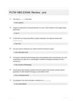 PLTW HBS EXAM: Review...ava