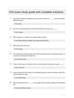 CVA exam study guide with complete solutions