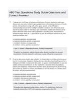 ABG Test Questions Study Guide Questions and Correct Answers