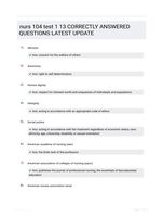 nurs 104 test 1 13 CORRECTLY ANSWERED QUESTIONS LATEST UPDATE