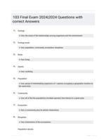 103 Final Exam 2024|2024 Questions with correct Answers