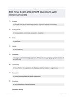 103 Final Exam 2024|2024 Questions with correct Answers