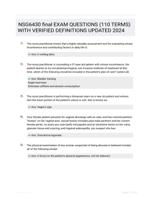 NSG6430 final EXAM QUESTIONS (110 TERMS) WITH VERIFIED DEFINITIONS UPDATED 2024