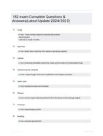 182 exam Complete Questions & Answers(Latest Update 2024/2025)