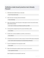 Esthetics state board practice test Already Passed