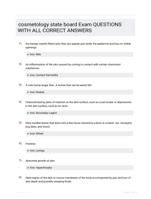 cosmetology state board Exam QUESTIONS  WITH ALL CORRECT ANSWERS