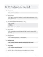 Bio 227-Final Exam-Boise State-Koob