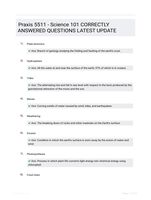 Praxis 5511 - Science 101 CORRECTLY ANSWERED QUESTIONS LATEST UPDATE