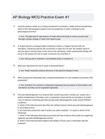 AP Biology MCQ Practice Exam #1