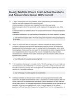 Biology Multiple Choice Exam Actual Questions and Answers New Guide 100% Correct