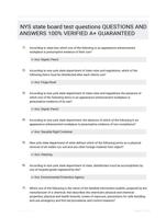 NYS state board test questions QUESTIONS AND ANSWERS 100% VERIFIED A+ GUARANTEED