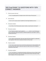 300 Final EXAM 116 QUESTIONS  WITH 100% CORRECT  ANSWERS