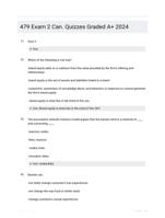479 Exam 2 Can. Quizzes Graded A+ 2024