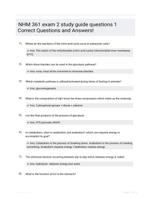 NHM 361 exam 2 study guide questions 1 Correct Questions and Answers!