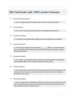300 Final Exam Prep | Questions and Verified Answers| 100% Correct (Latest 2024/ 2024 Update)