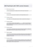 300 Final Exam Prep | Questions and Verified Answers| 100% Correct (Latest 2024/ 2024 Update)