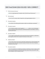 300 Final EXAM 2024 SOLVED 100% CORRECT