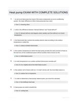Heat pump exam  Latest Update 100% Accurate!!