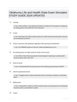 Oklahoma Life and Health State Exam Simulator STUDY GUIDE 2024 UPDATES