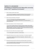 NURS 615: ADVANCED PHARMACOTHERAPEUTICS Maryville university exam 4 - Questions & Answers