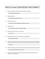 BIOD 121 Exam 3 2024 SOLVED 100% CORRECT