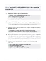 PSYC 375 Final Exam Questions QUESTIONS & ANSWERS