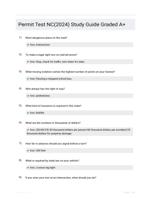 Permit Test NC(2024) Study Guide Graded A+