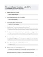 NC permit Exam  Questions with 100% COMPLETE correct Answers