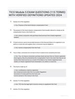 TICO Module 5 EXAM QUESTIONS (115 TERMS) WITH VERIFIED DEFINITIONS UPDATED 2024