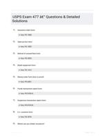 USPS Exam 477 - Questions & Detailed Solutions
