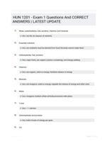 HUN 1201 - Exam 1 Questions And CORRECT ANSWERS |  LATEST UPDATE