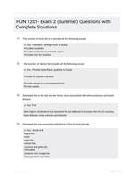 HUN 1201- Exam 2 (Summer) Questions with Complete Solutions