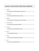 module 2 EXAM QUESTIONS AND ANSWERS