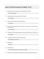 NACC REVIEW EXAM OCTOBER. 2019