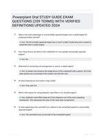 Powerplant Oral STUDY GUIDE EXAM QUESTIONS (259 TERMS) WITH VERIFIED DEFINITIONS UPDATED 2024