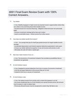 4001 Final Exam Review Exam with 100% Correct Answers..