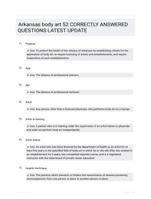 Arkansas body art 52 CORRECTLY ANSWERED QUESTIONS LATEST UPDATE