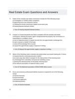 Real Estate Exam Questions and Answers